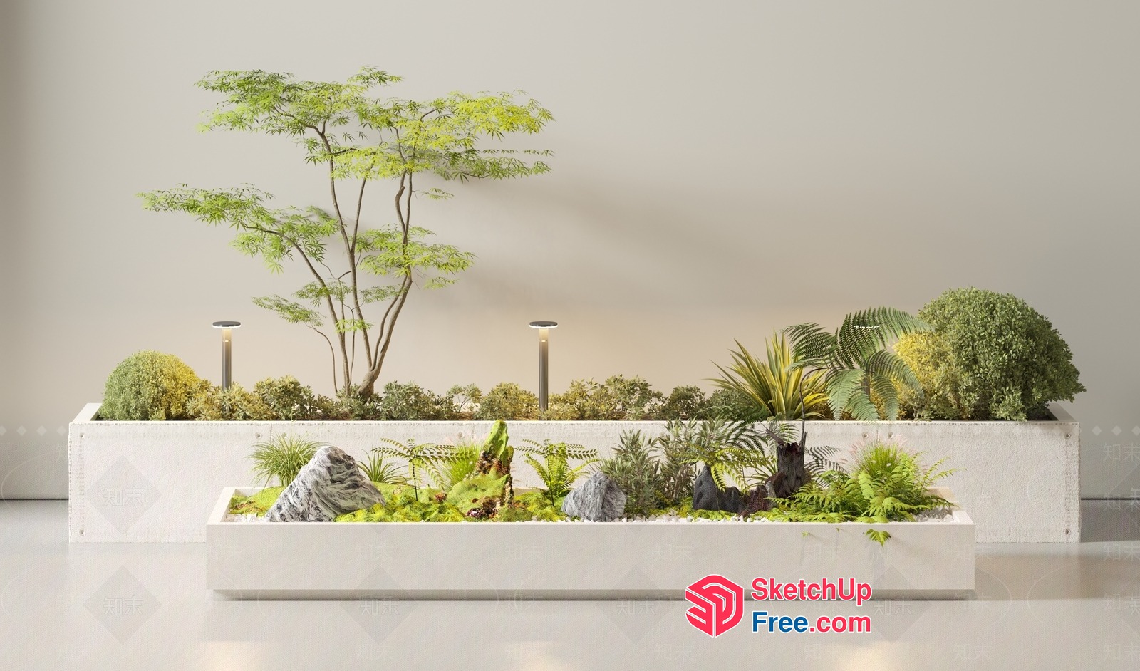 Serene Indoor Garden Oasis 3D SketchUp File