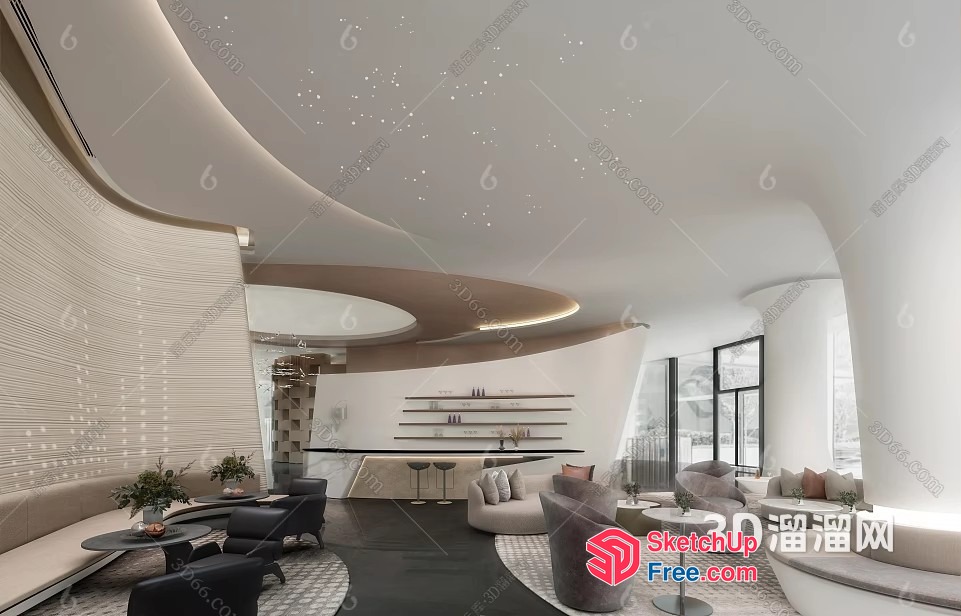 Modern Contemporary Living Room Interior Design 3D SketchUp File
