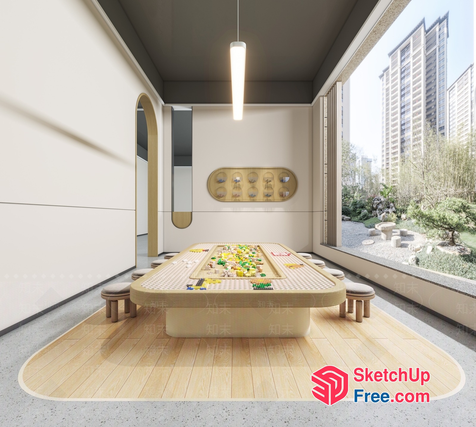 Modern Minimalist Japanese-Inspired Interior Design 3D SketchUp File