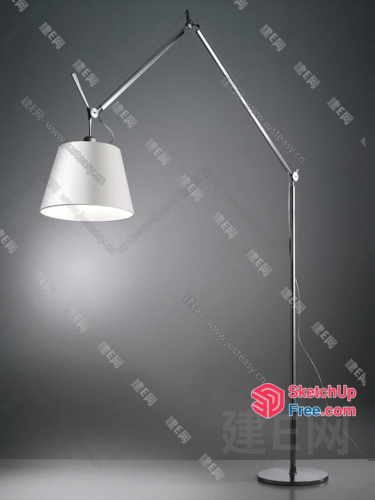 Sleek And Modern Adjustable Floor Lamp 3D SketchUp File