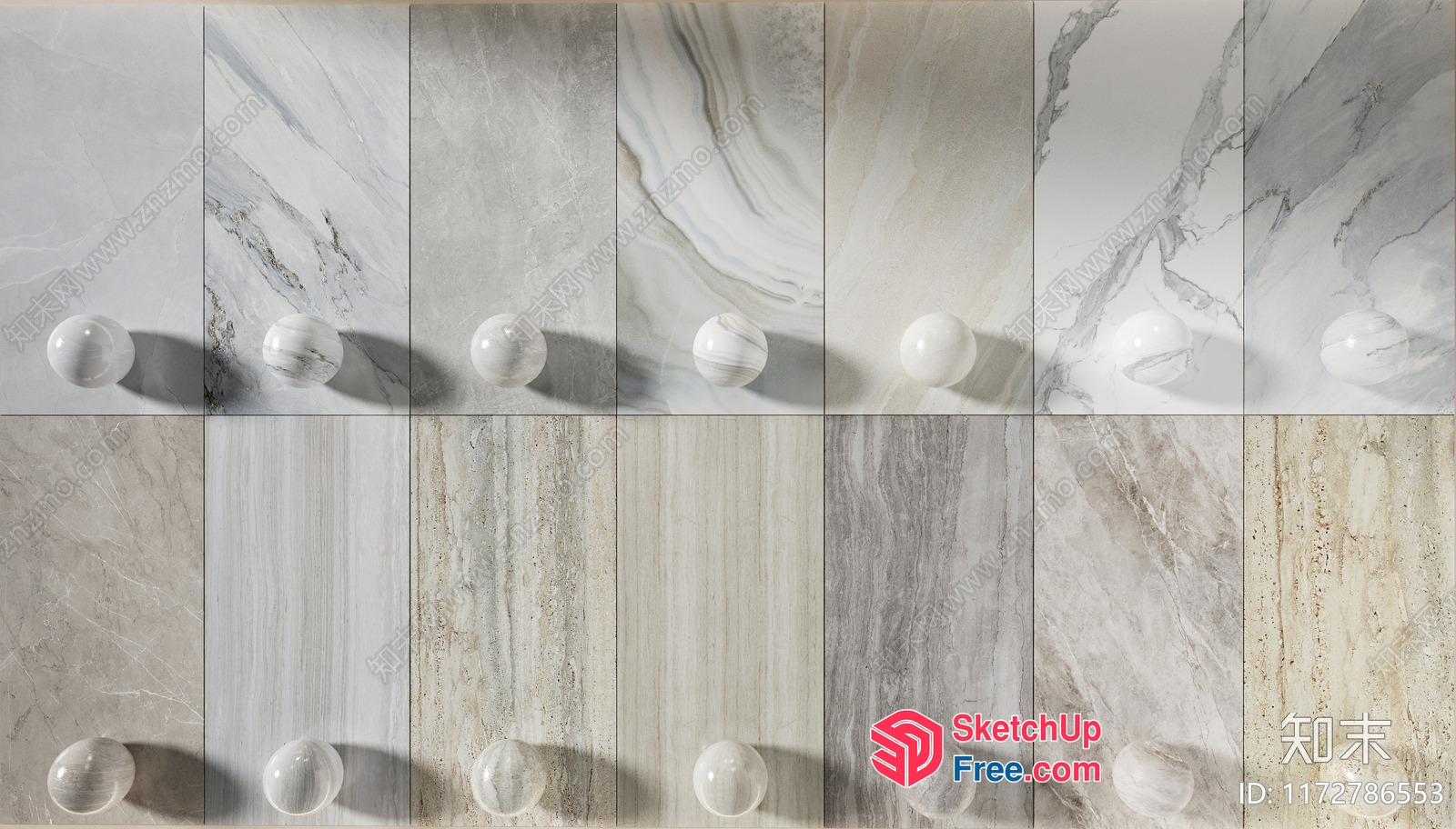 Marble And Stone Tile Patterns 3D SketchUp File