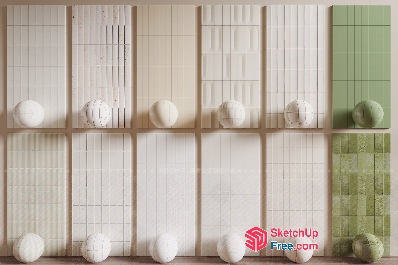 Aesthetic Tile Design Collection 3D SketchUp File