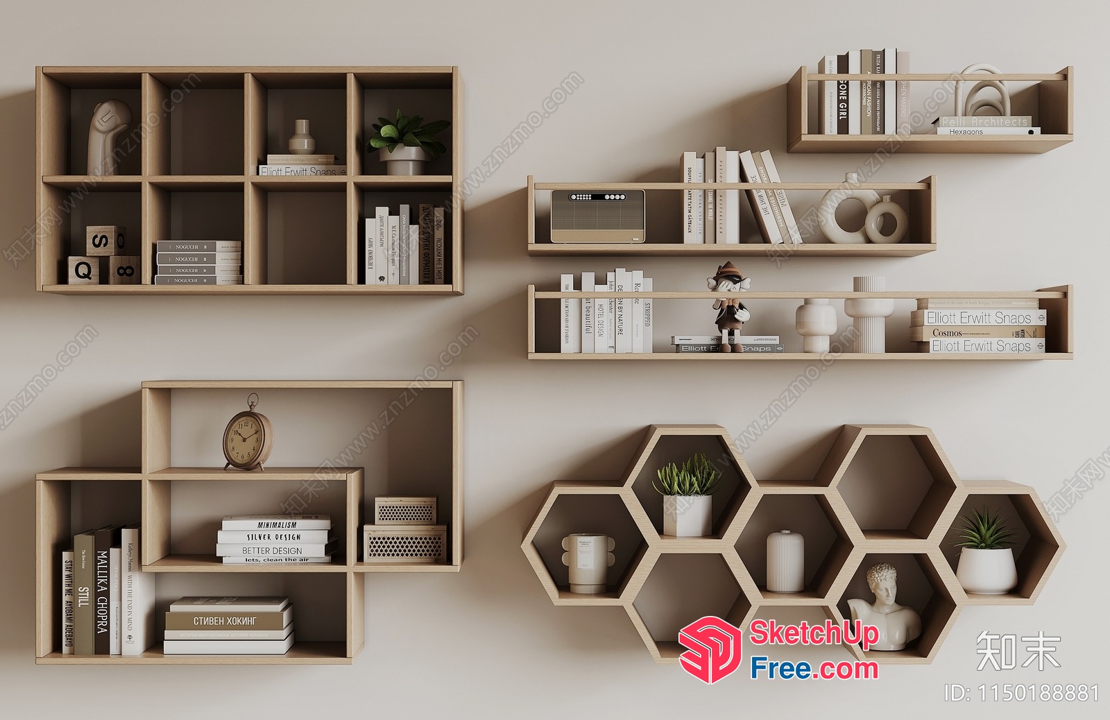 Modern Decorative Shelf And Storage Units 3D SketchUp File