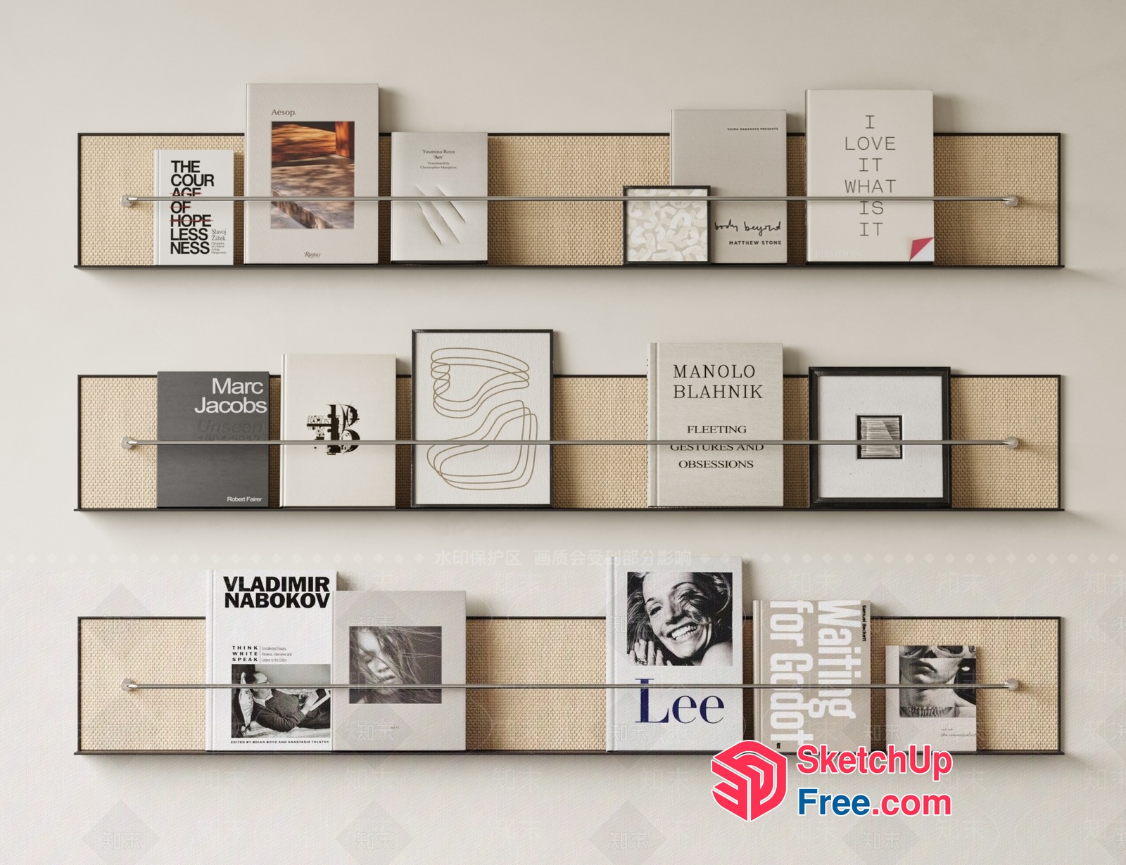 Modern Minimalist Bookshelf Design 3D SketchUp File