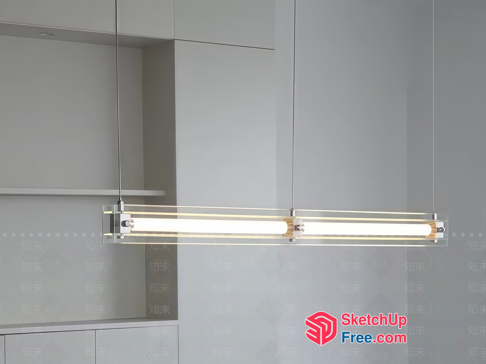 Minimalist Hanging Light Fixture 3D SketchUp File