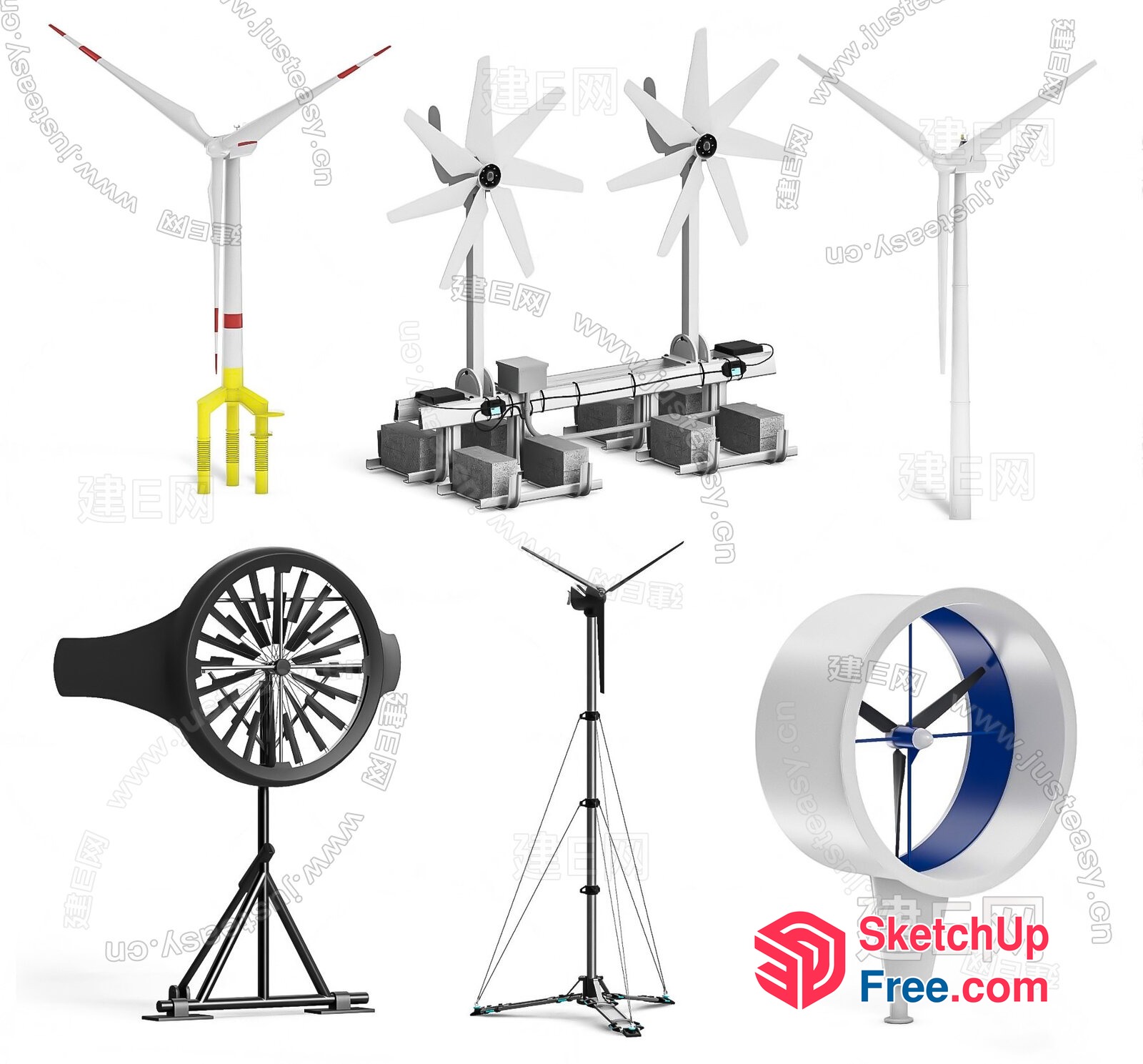 Wind Turbine Models 3D SketchUp File