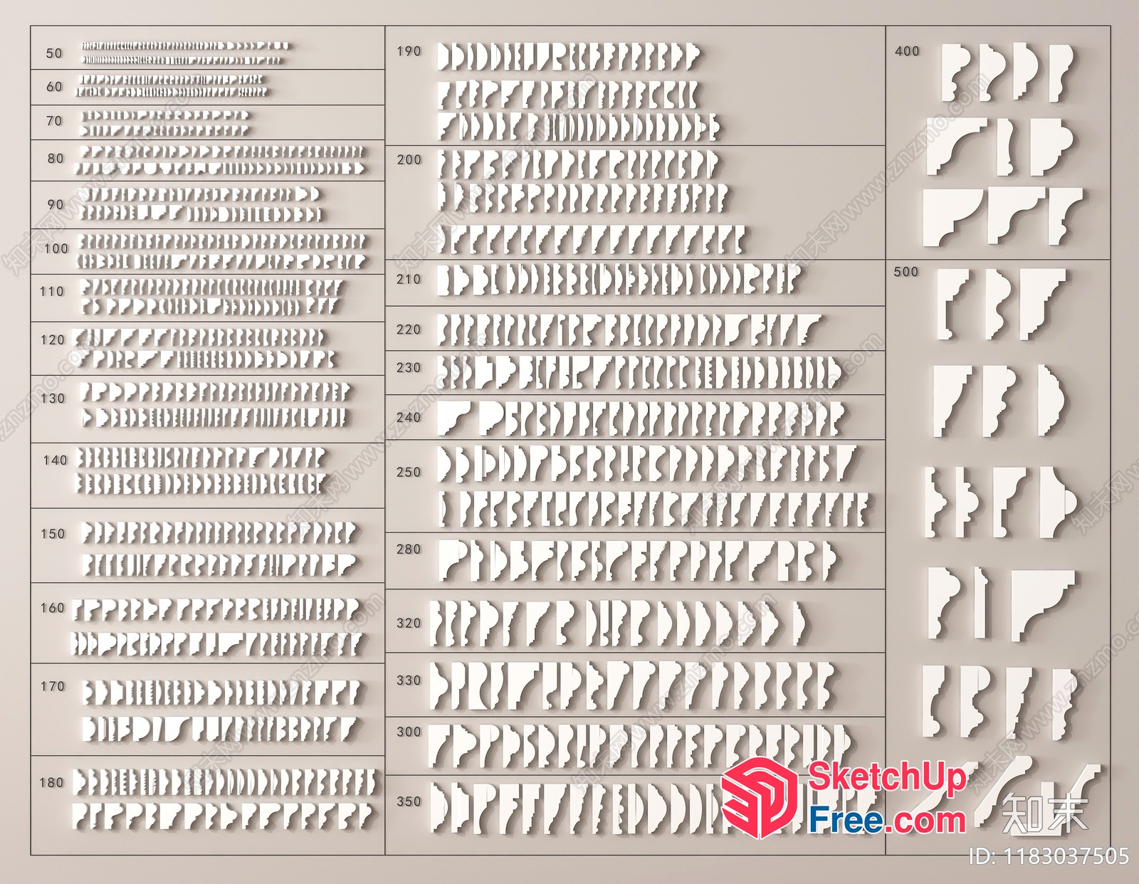Classic Moulding Designs For Interior Architecture 3D SketchUp File