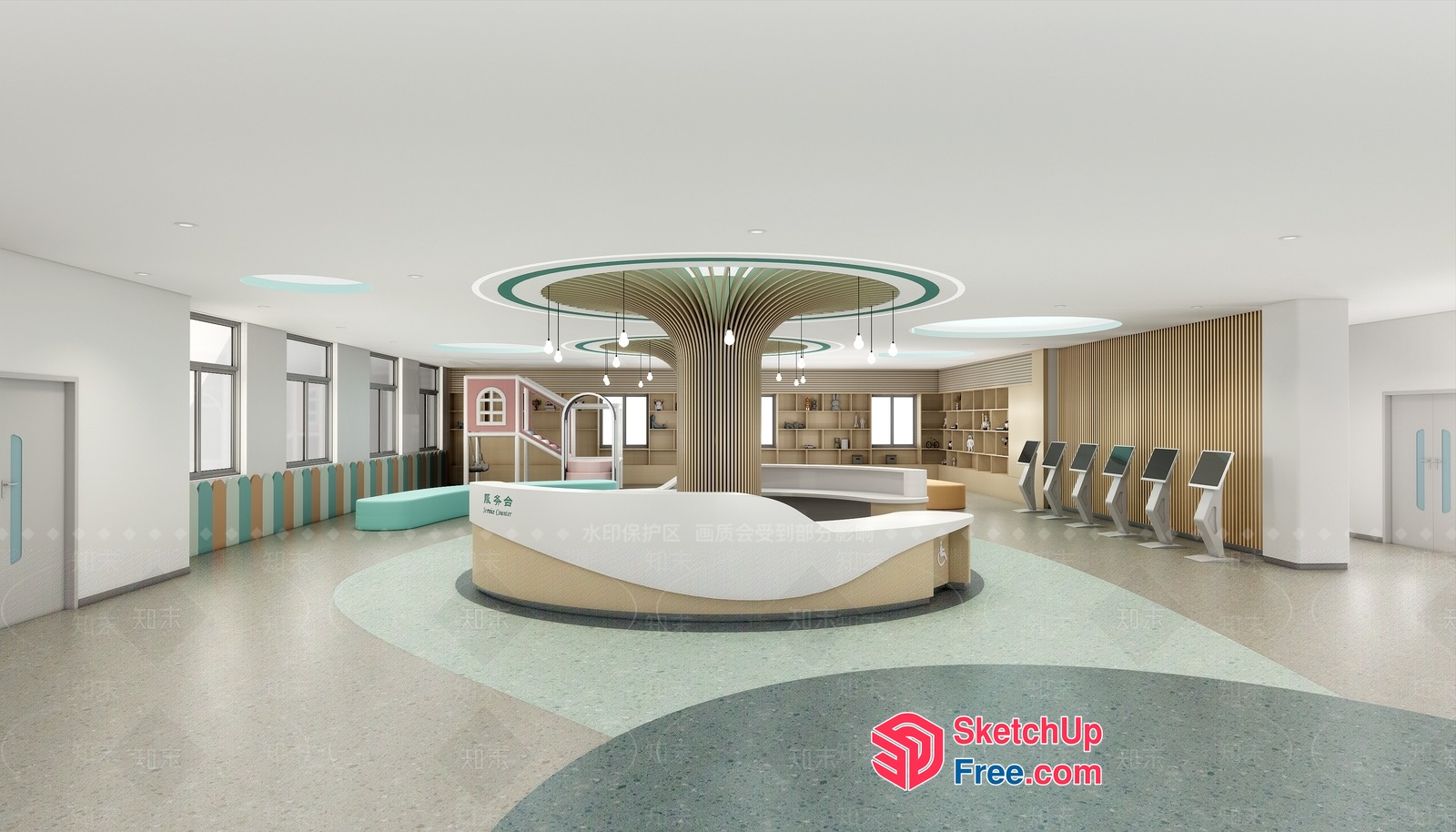 Modern And Elegant Office Reception Area 3D SketchUp File