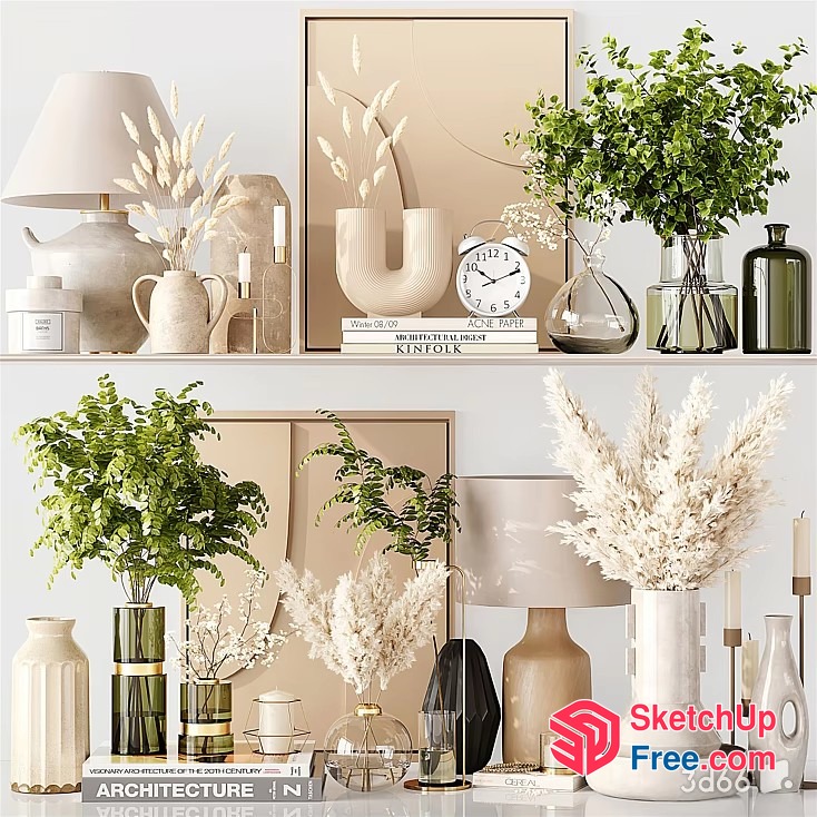 Elegant Modern Home Decor Collection 3D SketchUp File