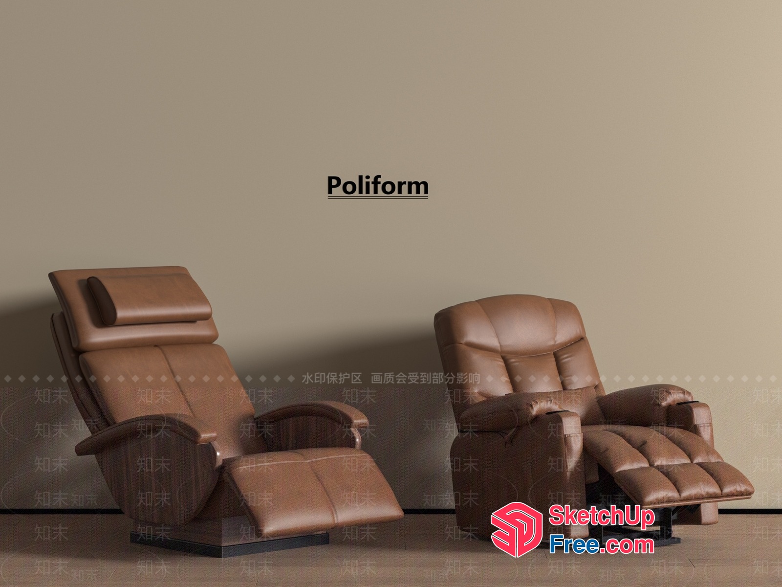 Poliform Recliner Chairs 3D SketchUp File