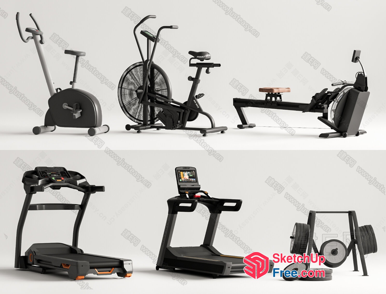 Home Gym Equipment Set 3D SketchUp File