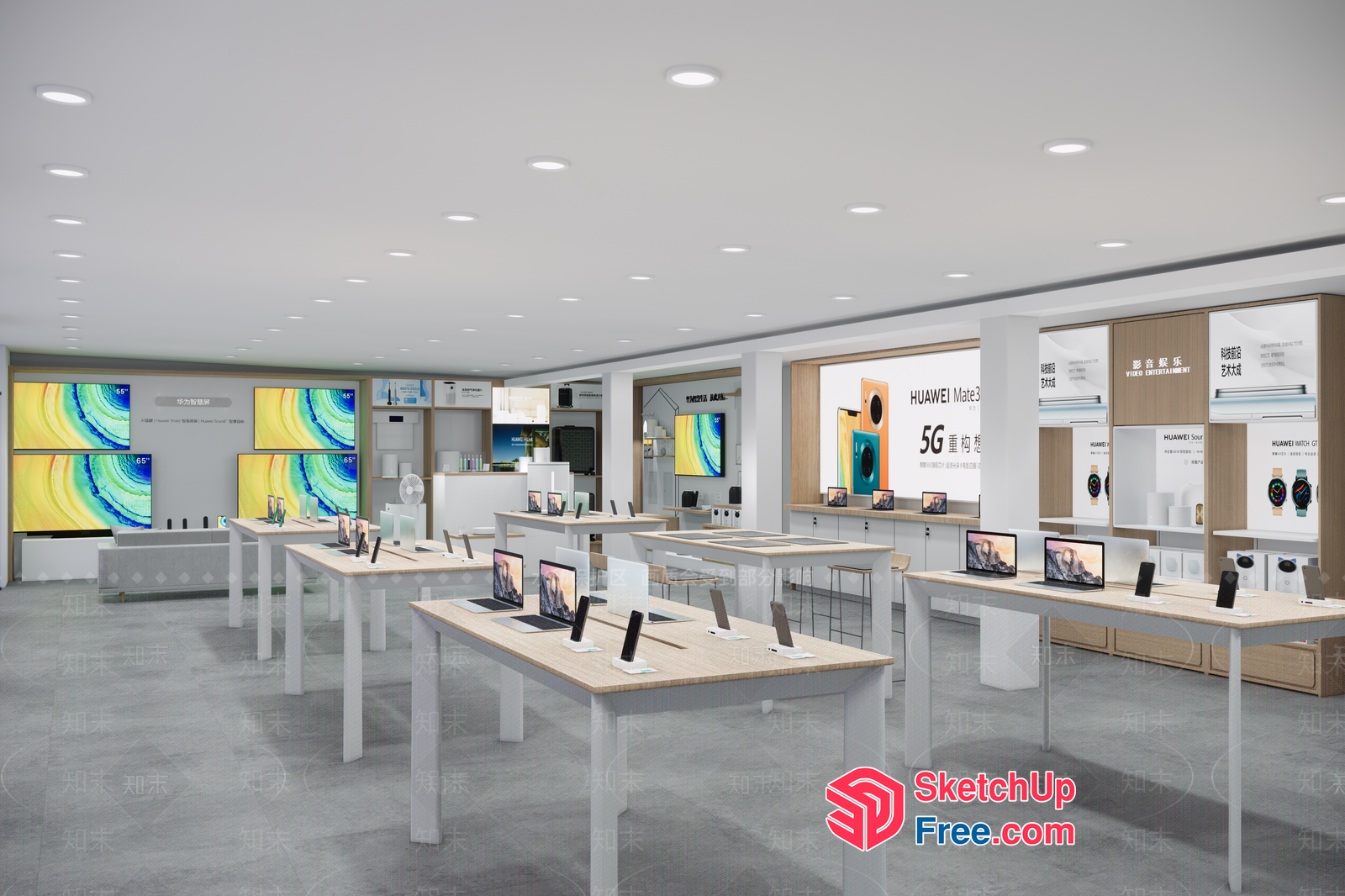 Modern Electronics Store Interior 3D SketchUp File