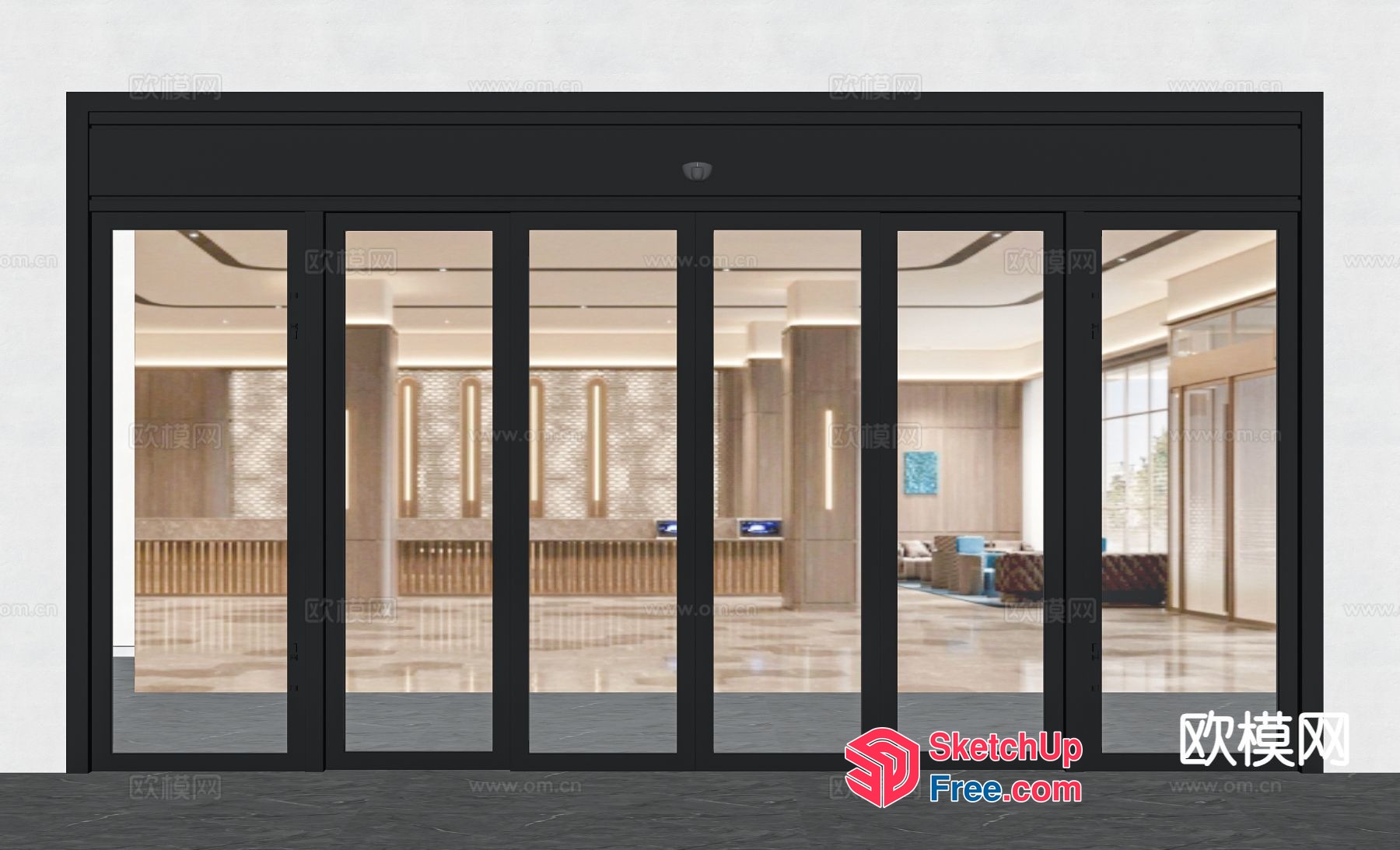 Elegant Modern Commercial Space 3D SketchUp File