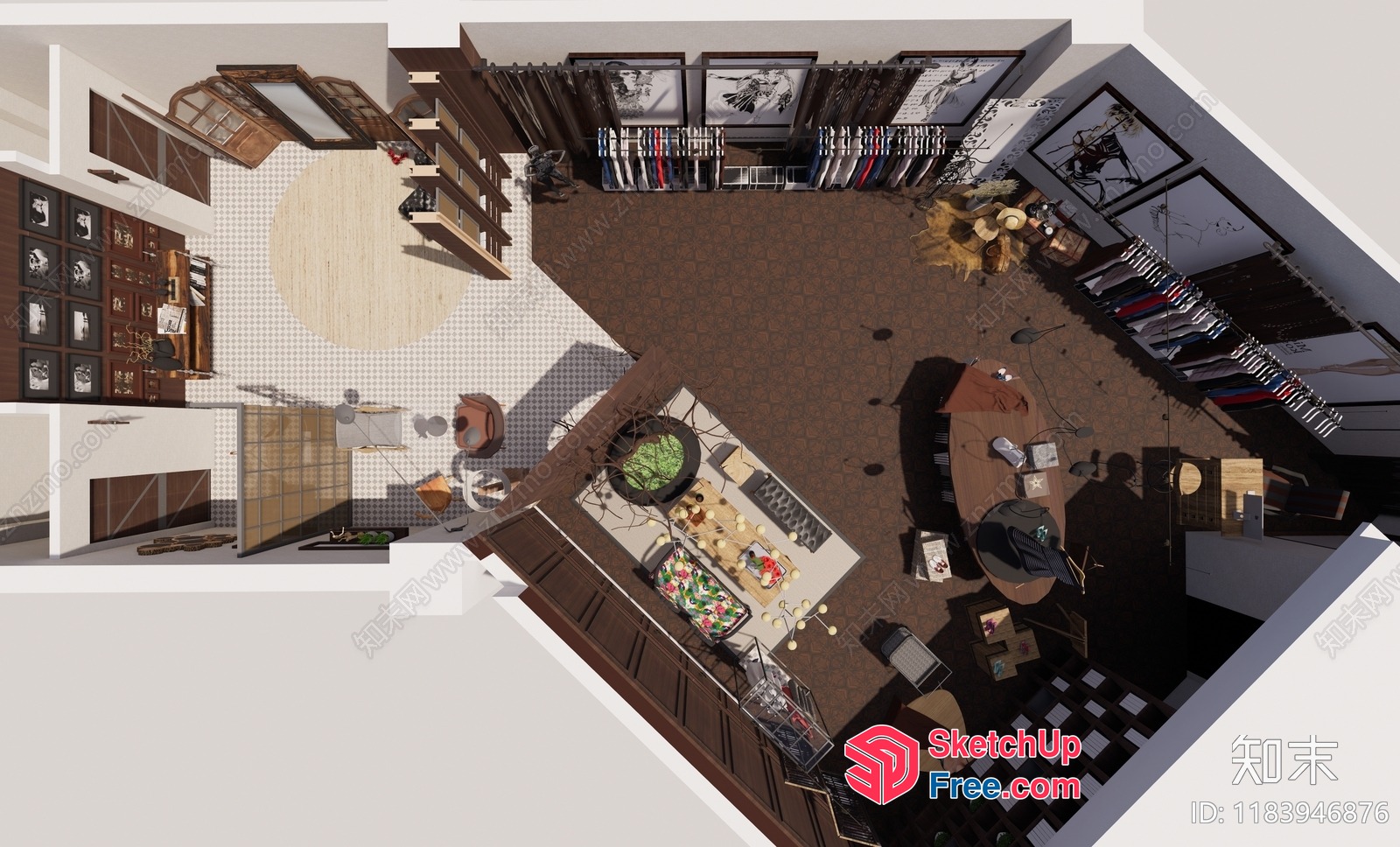 Interior Design Of A Modern Office Space 3D SketchUp File