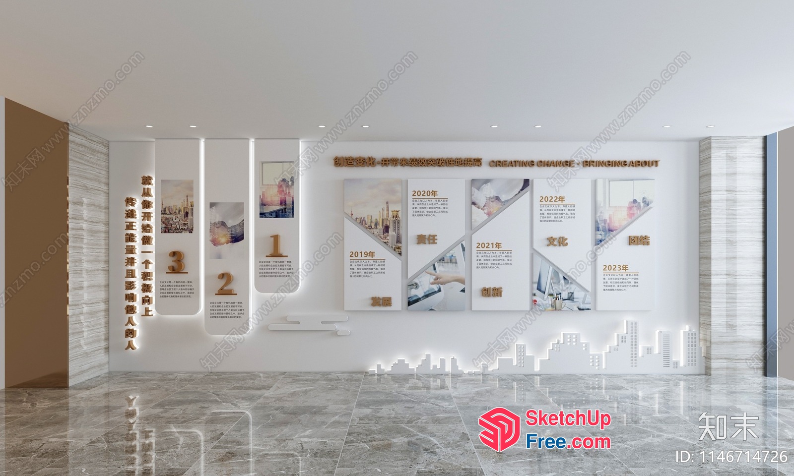 Interior Design For Modern Living Space 3D SketchUp File