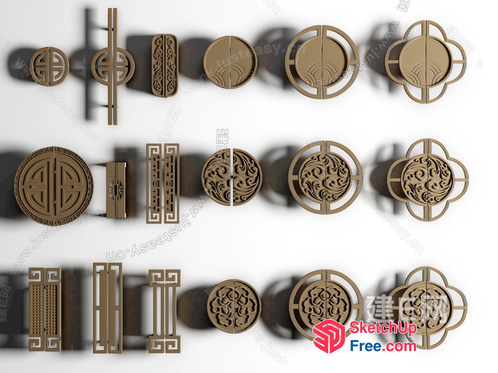 Decorative Door Handles 3D SketchUp File