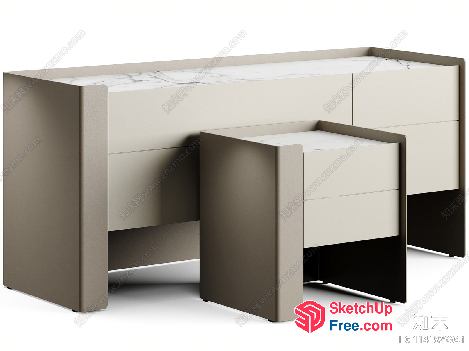 Modern Minimalist Furniture Set 3D SketchUp File