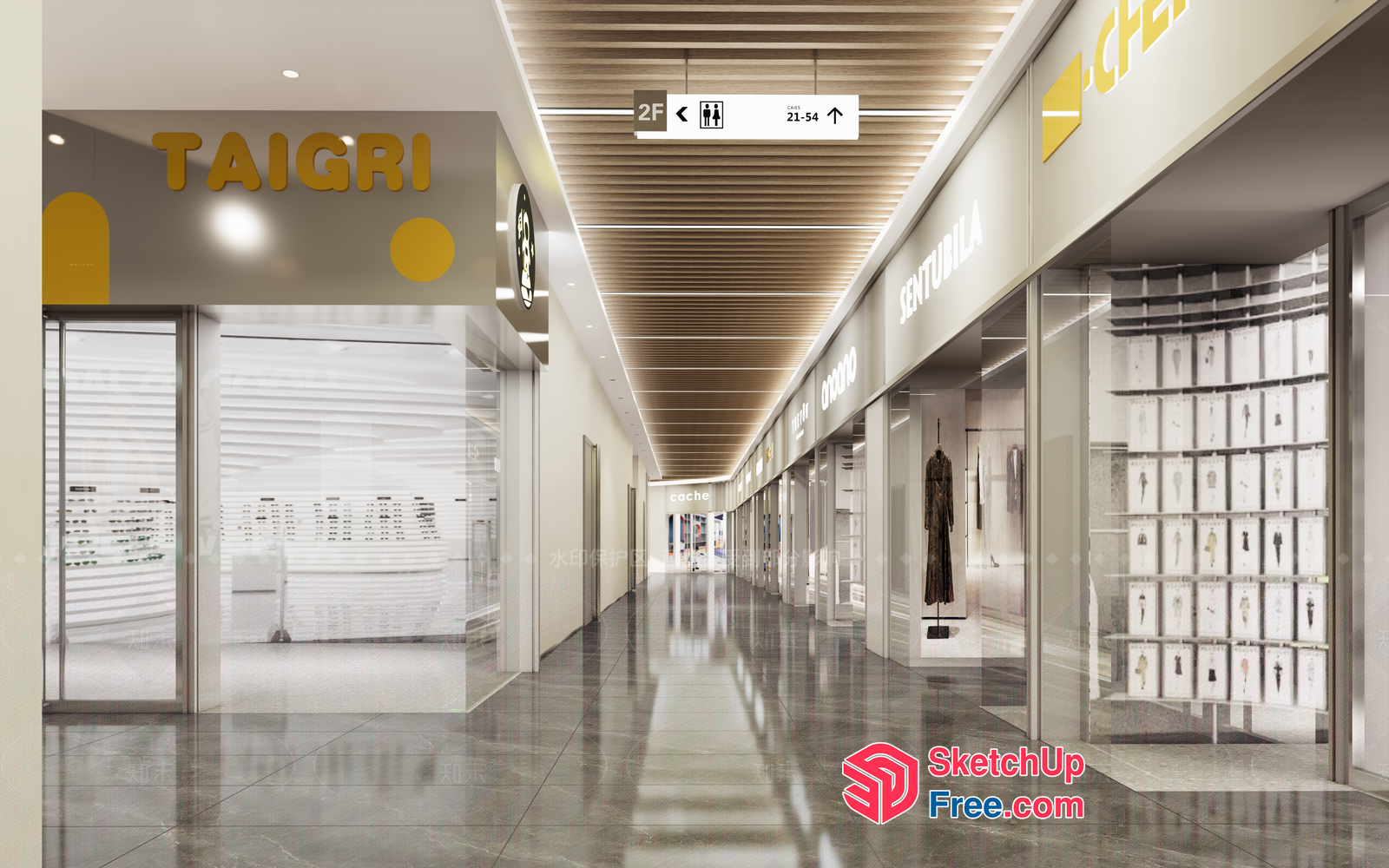 Modern Shopping Mall Interior Design 3D SketchUp File