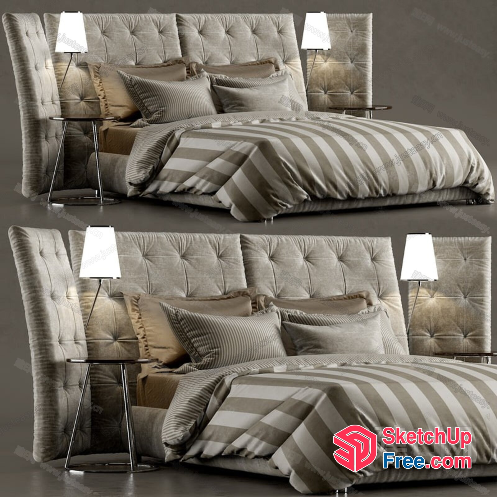Luxurious Modern Bedroom Furniture 3D SketchUp File