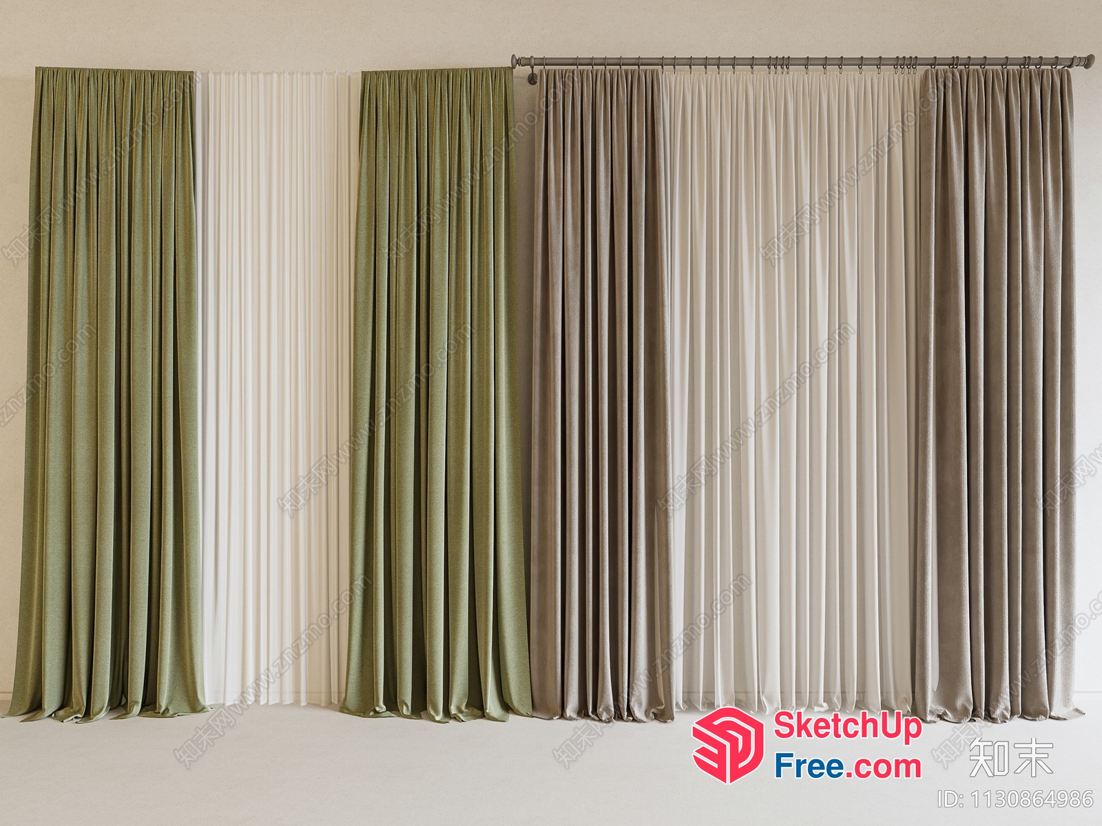 Elegant Curtain Collection 3D SketchUp File
