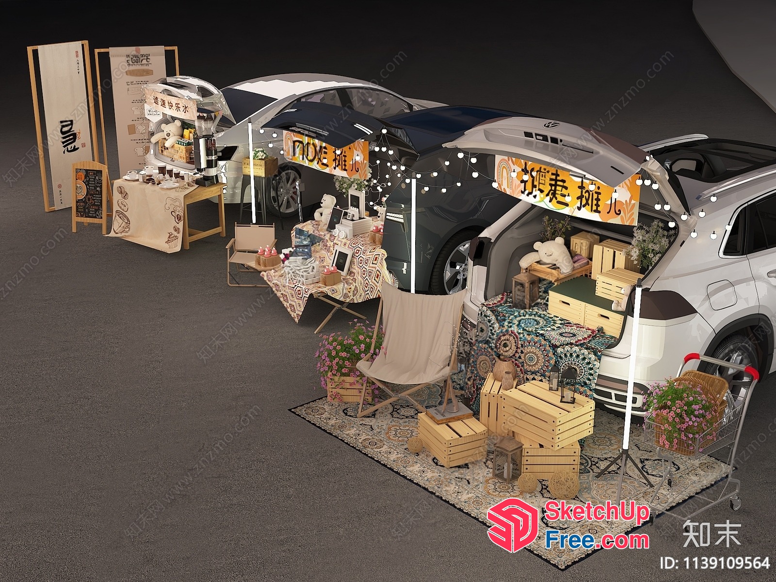 Decorated Cars For Sale 3D SketchUp File