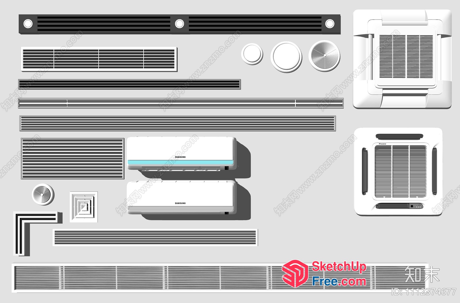 Air Conditioning System Components 3D SketchUp File