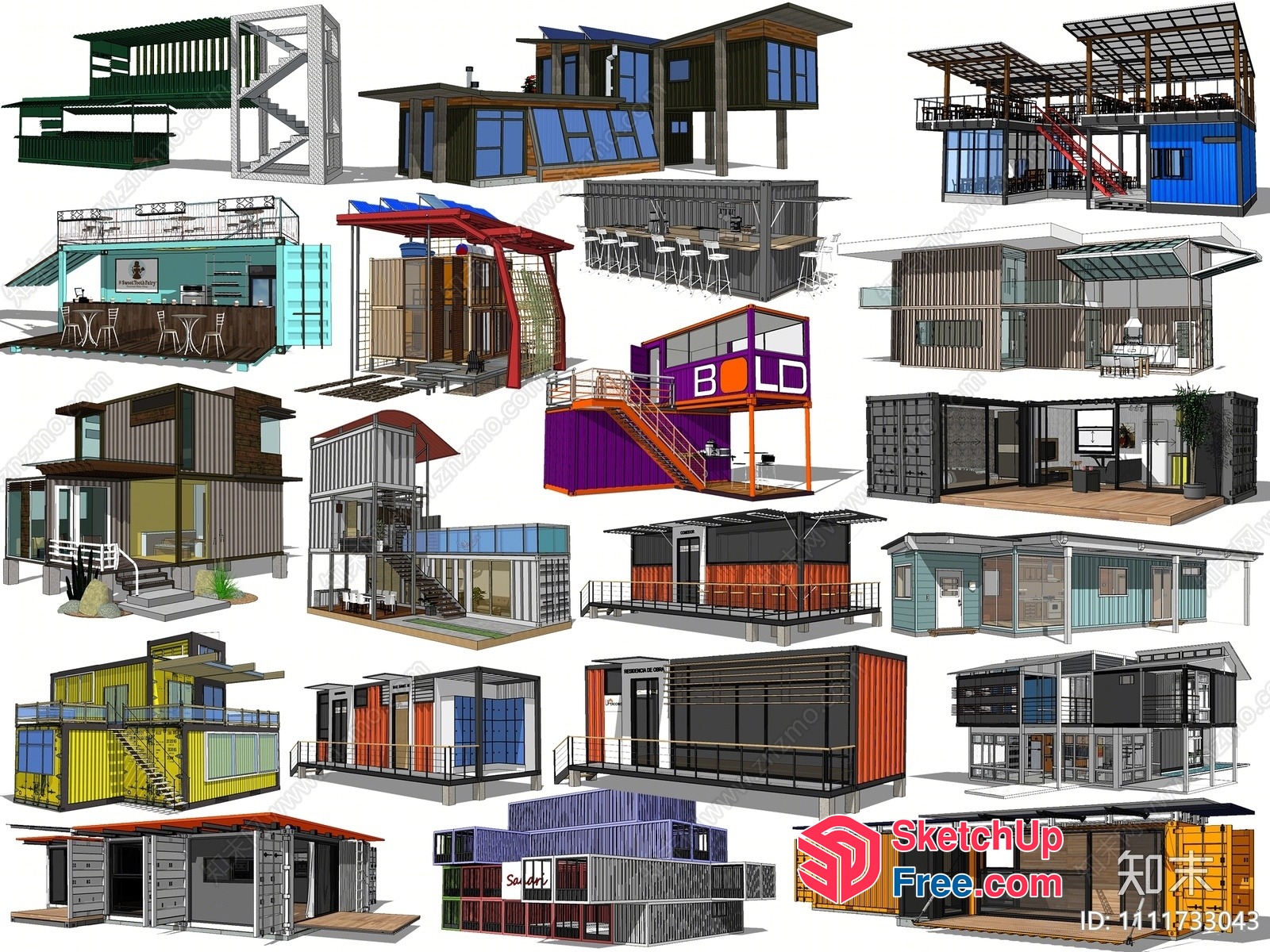 Modern Shipping Container Home Designs 3D SketchUp File