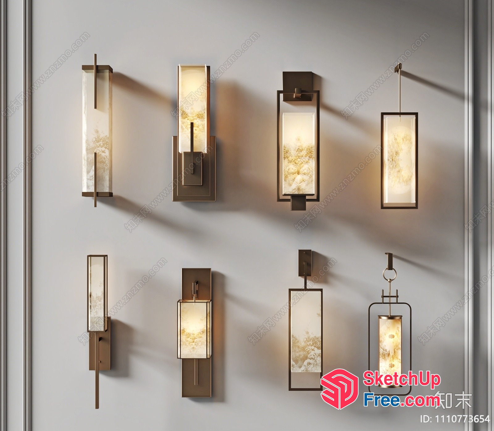 Elegant And Modern Wall Lighting Fixtures 3D SketchUp File