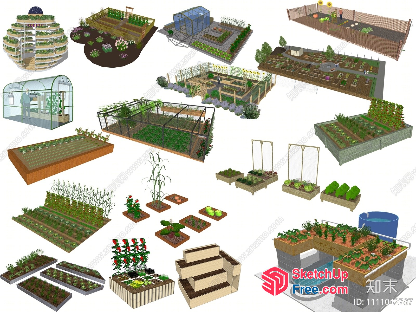 3D Rendered Garden Plans For Urban Spaces 3D SketchUp File