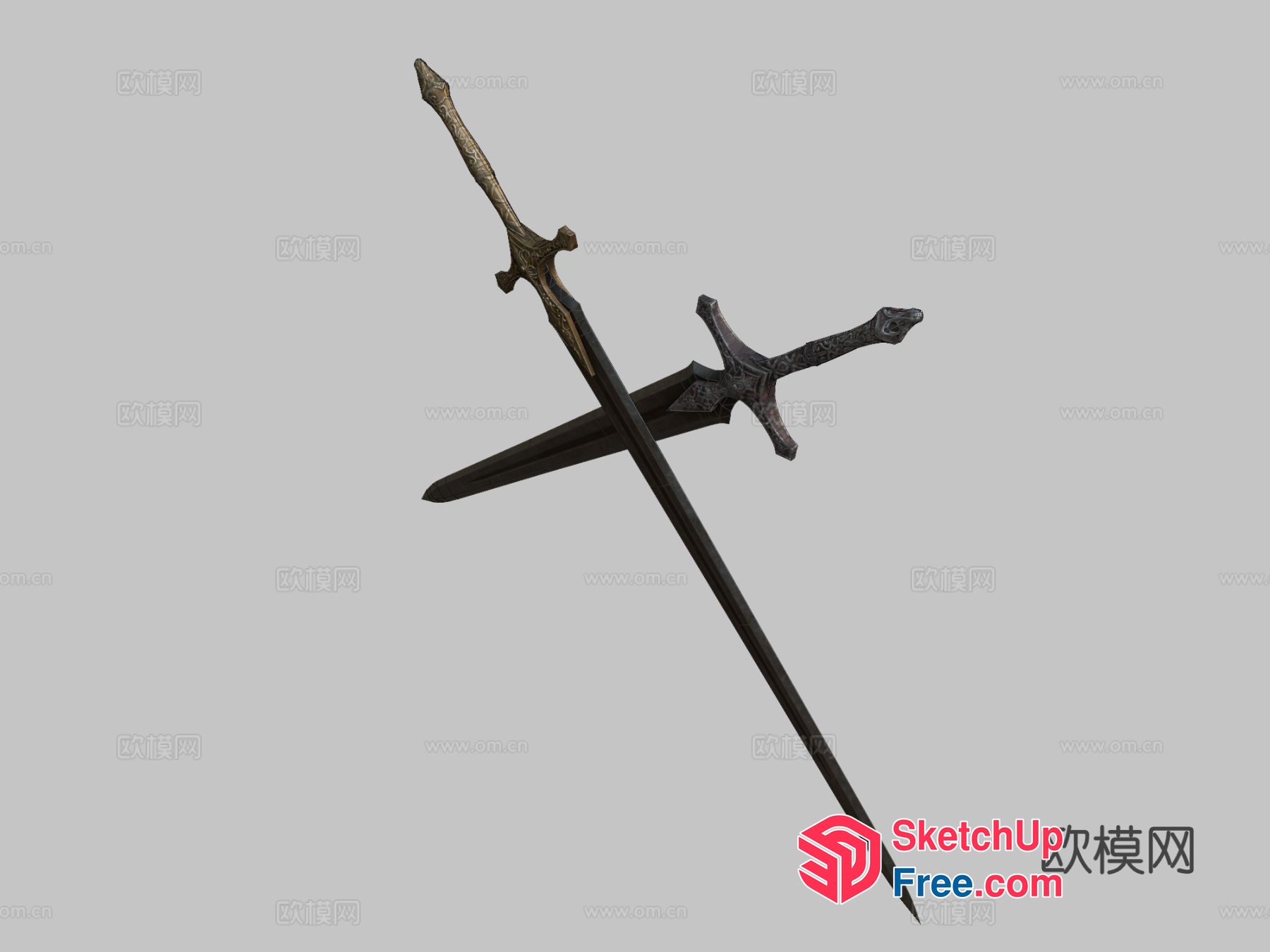 Sword Decorative Items 3D SketchUp File