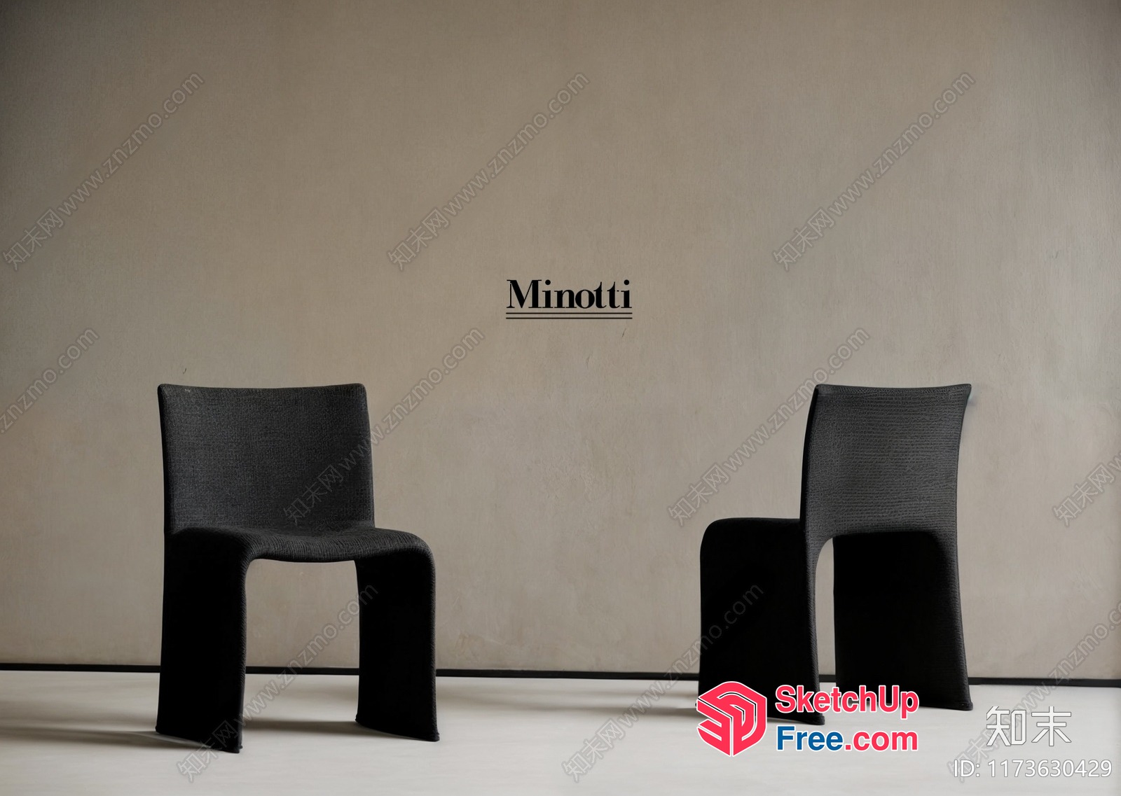 Minotti Chairs And Table 3D SketchUp File