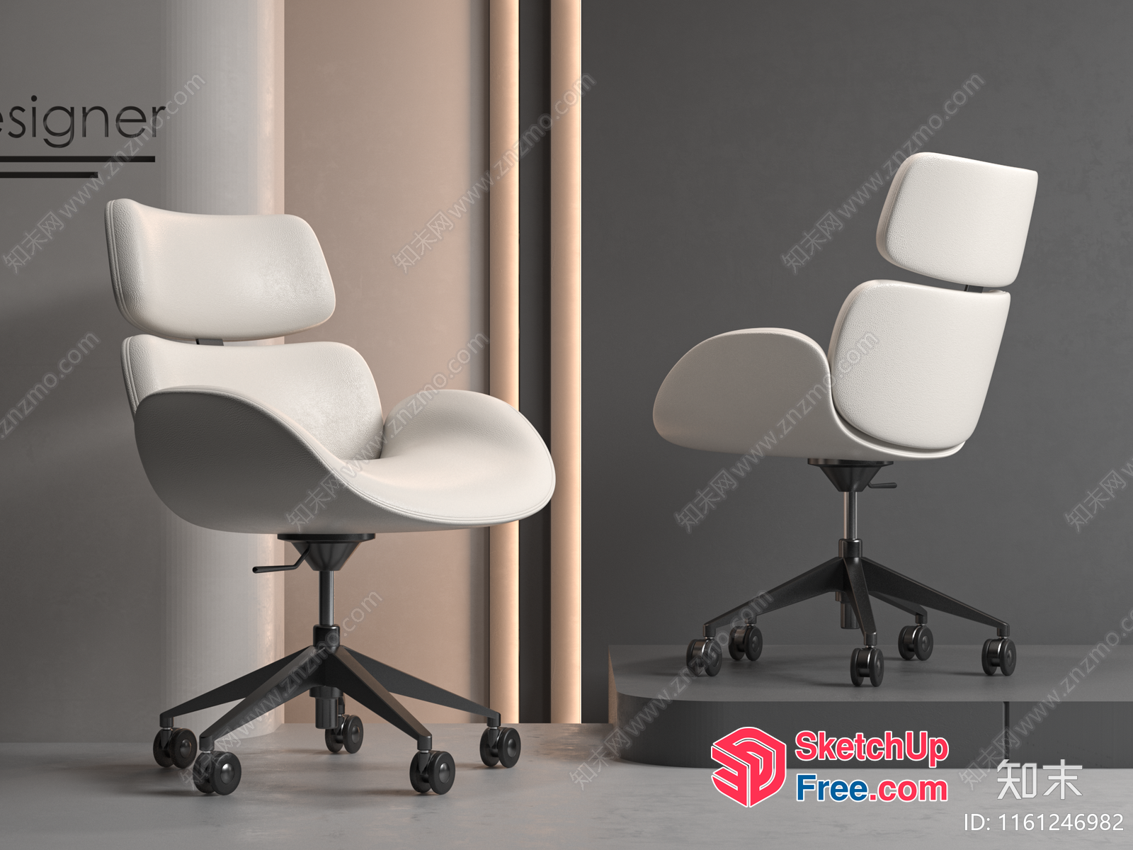 Modern Office Chairs With Sleek Design And Comfortable Seating 3D SketchUp File