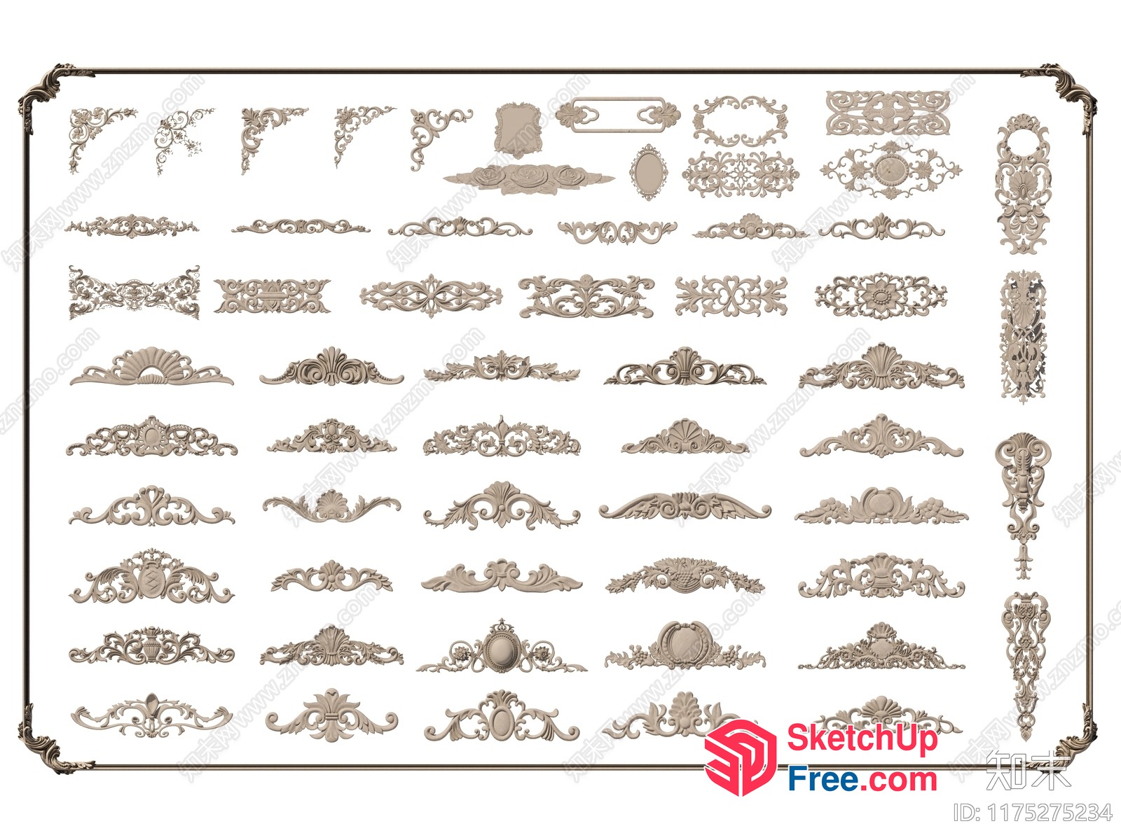 Ornate Moulding Designs 3D SketchUp File