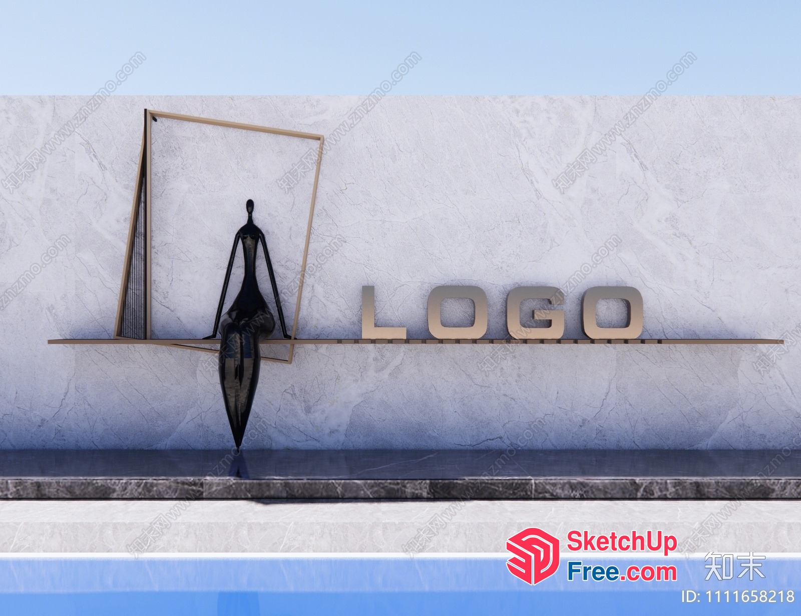 Elegant Modern Design Logo 3D SketchUp File