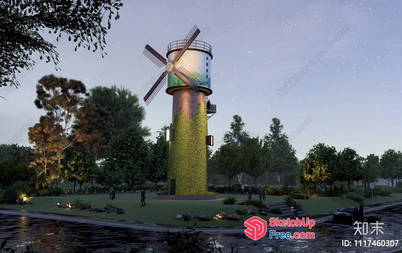 Windmill Park 3D SketchUp File