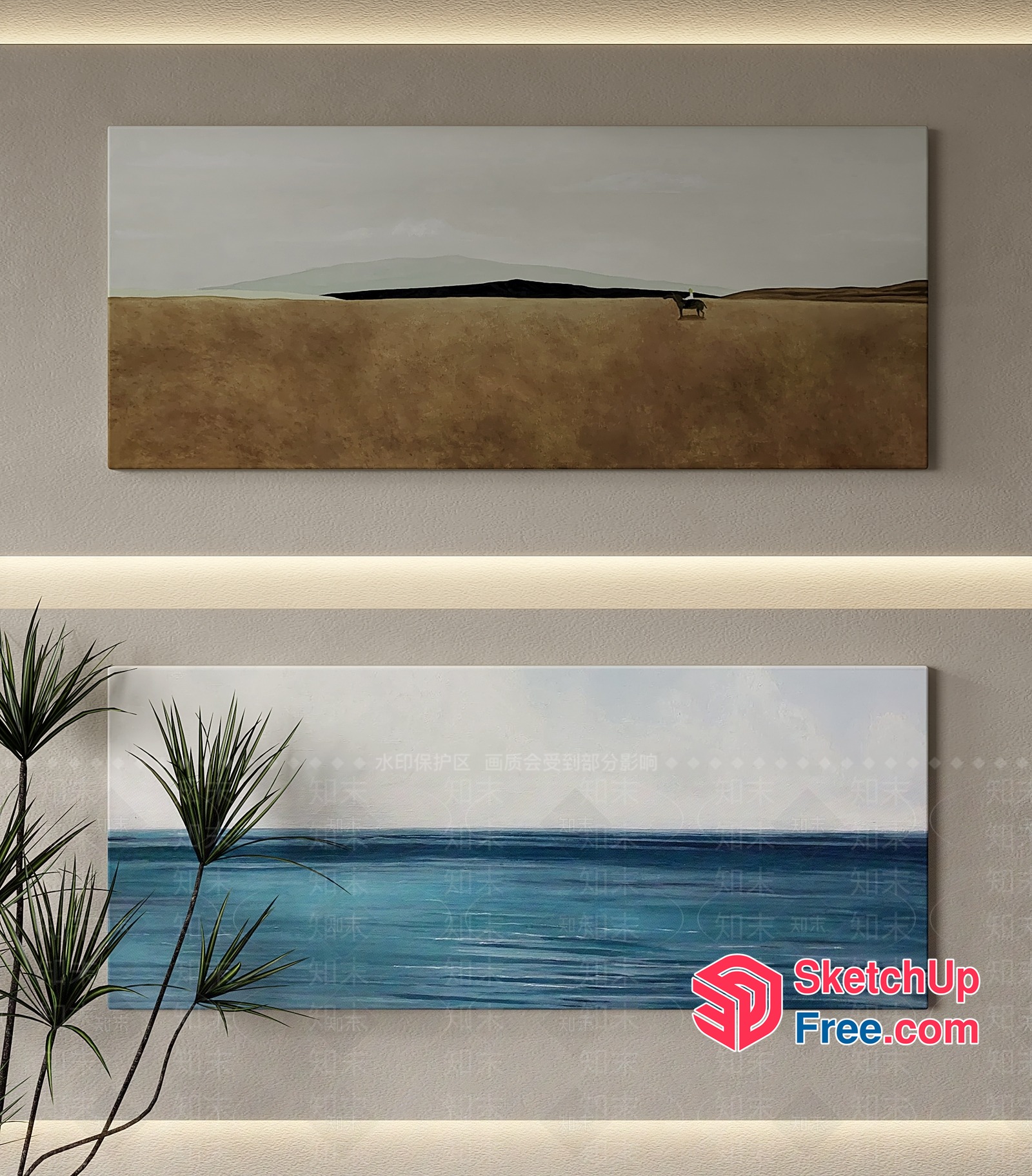 Serene Coastal Landscape 3D SketchUp File