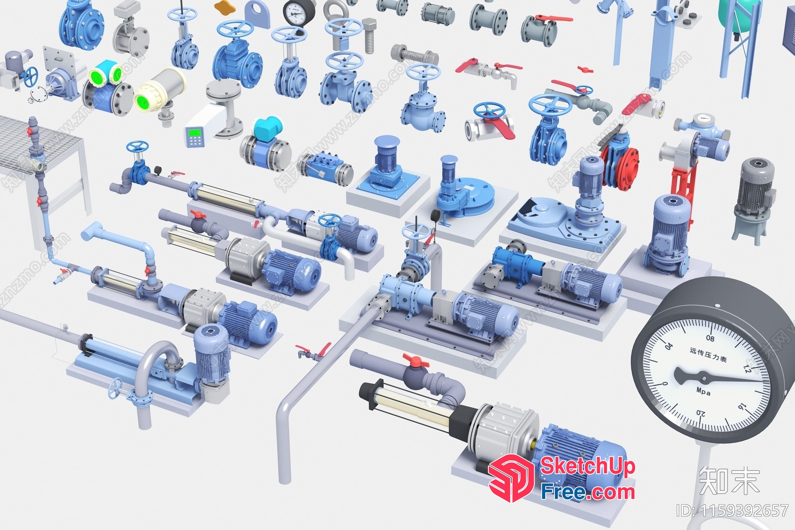 Industrial Equipment Collection 3D SketchUp File