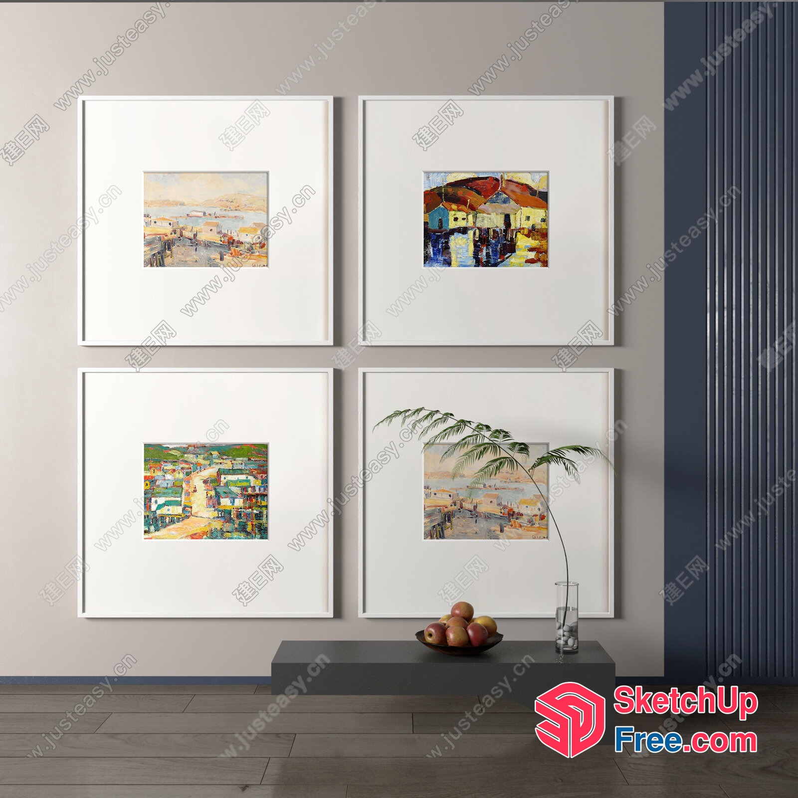 Vibrant Cityscapes In Abstract Art 3D SketchUp File