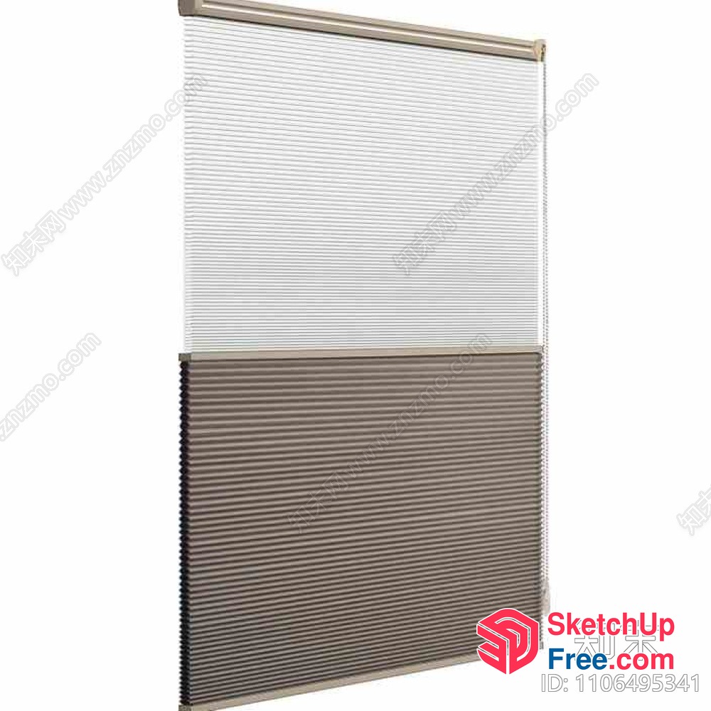 White And Brown Blinds 3D SketchUp File