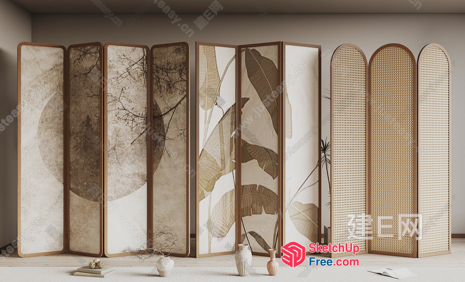 Elegant And Modern Partition Screen 3D SketchUp File