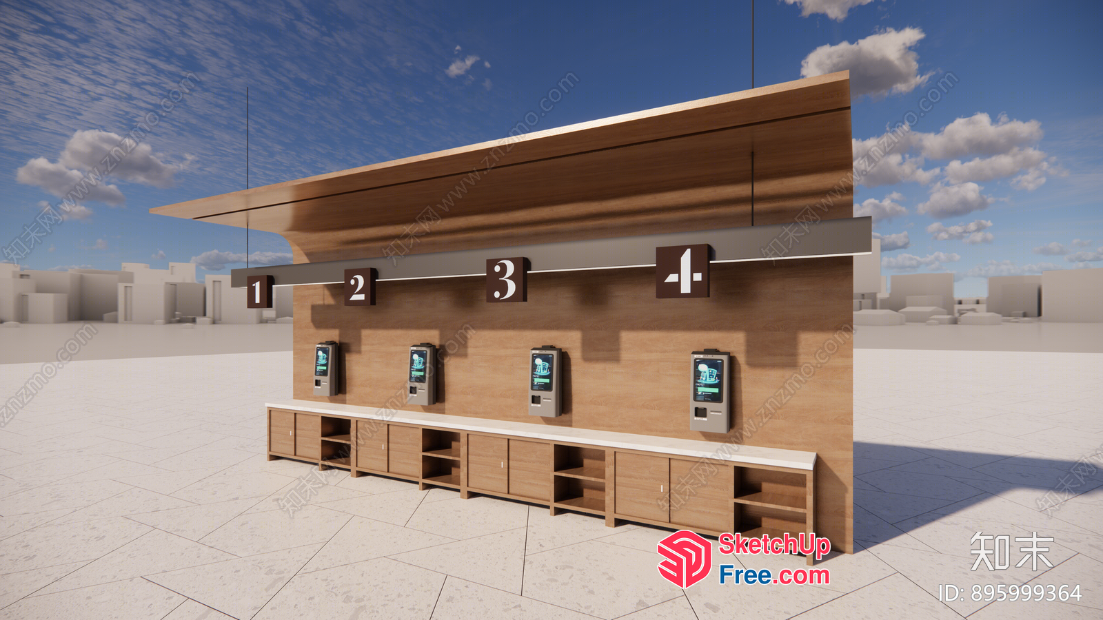 Automated Payment Terminal Kiosk 3D SketchUp File