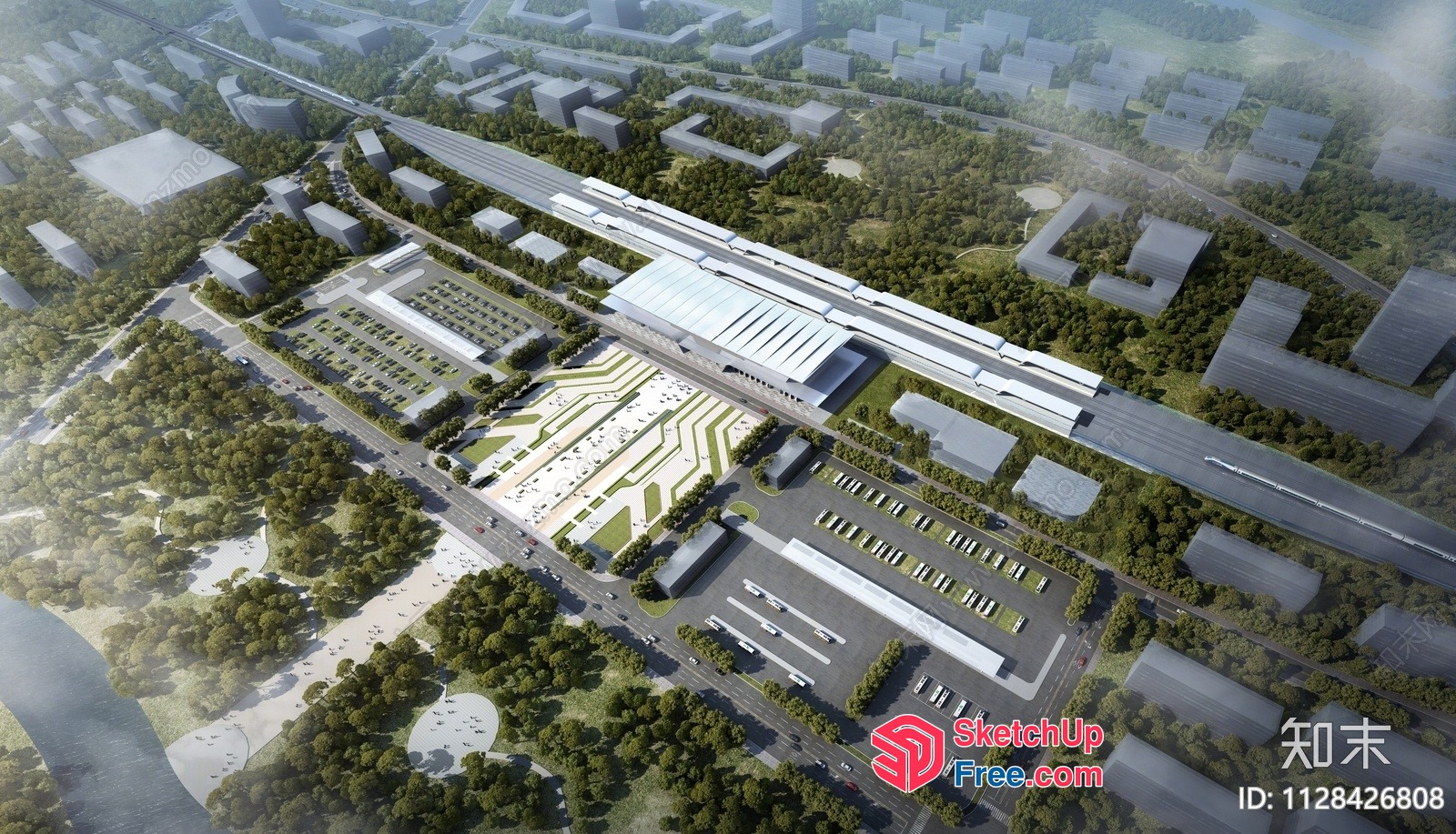Industrial Park Exterior 3D SketchUp File