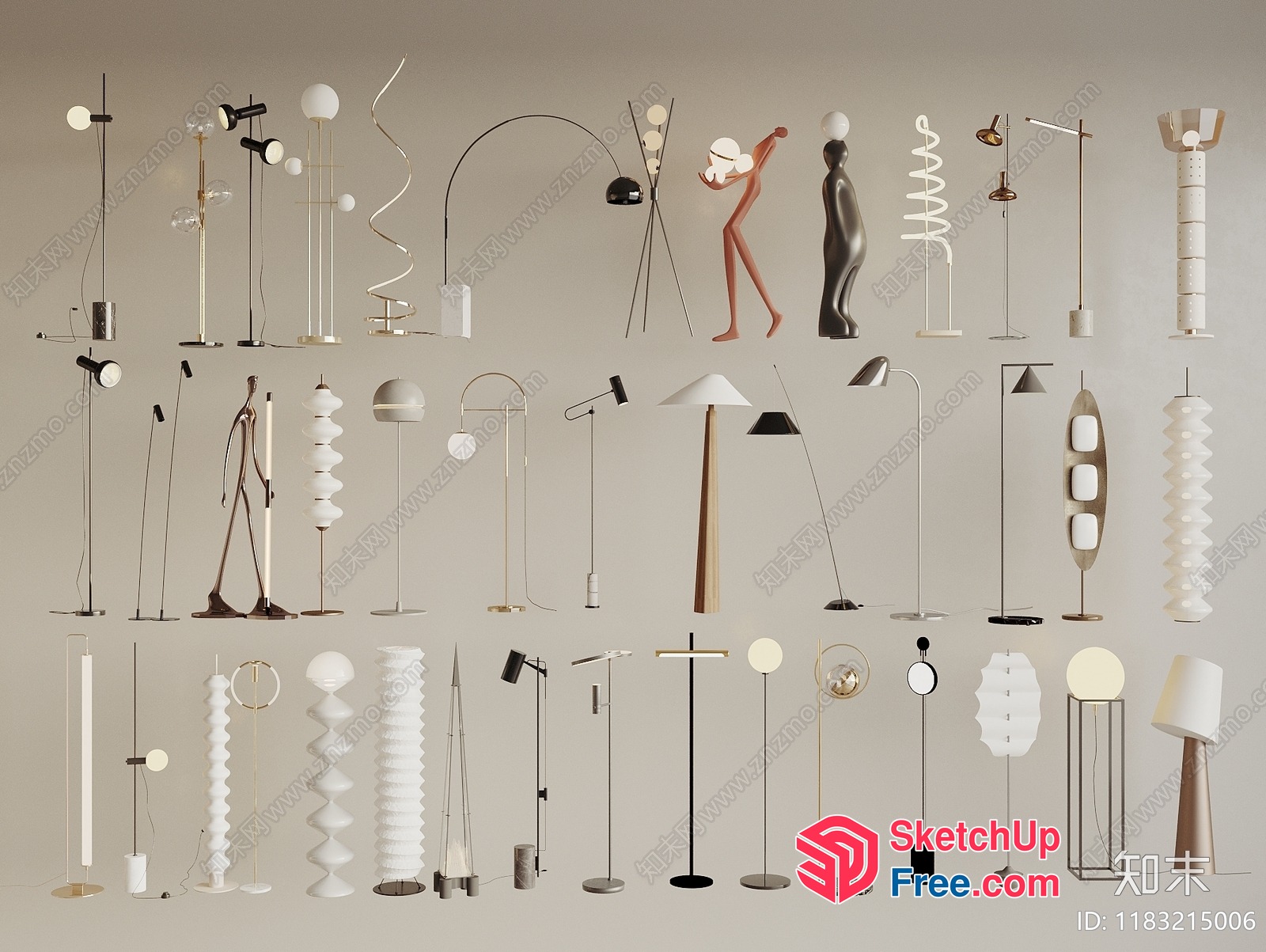 Modern Lighting Fixtures Collection 3D SketchUp File
