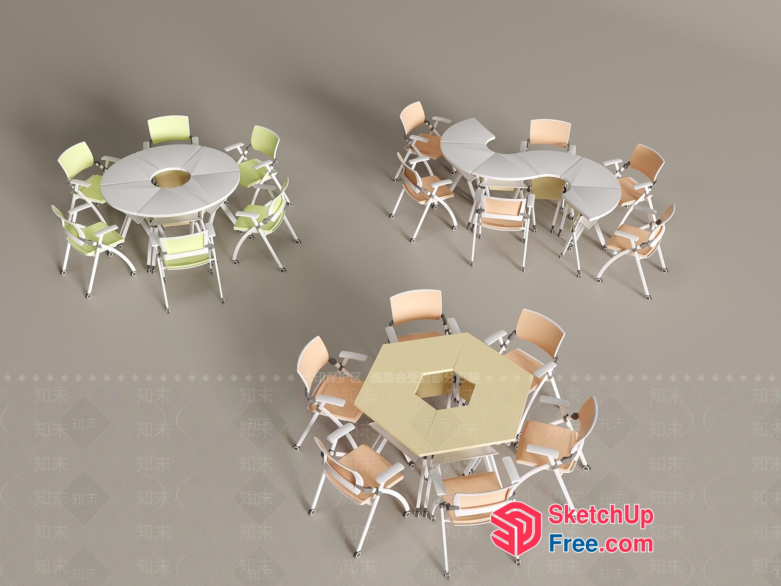 Modern Dining Room Furniture Sets 3D SketchUp File
