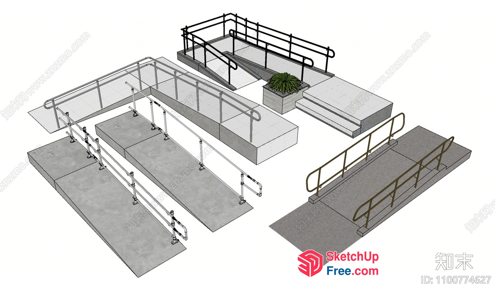 Ramps And Stairs Interior 3D SketchUp File