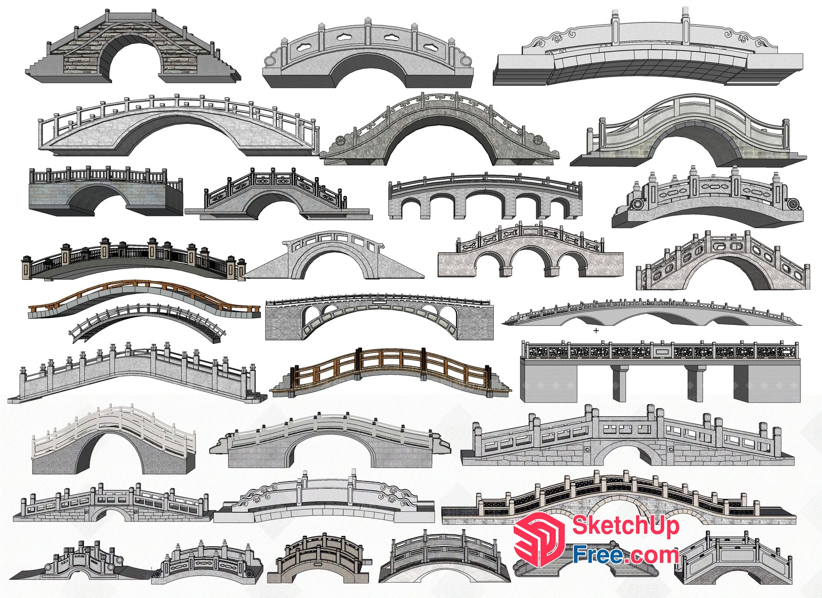 Architectural Bridge Designs 3D SketchUp File