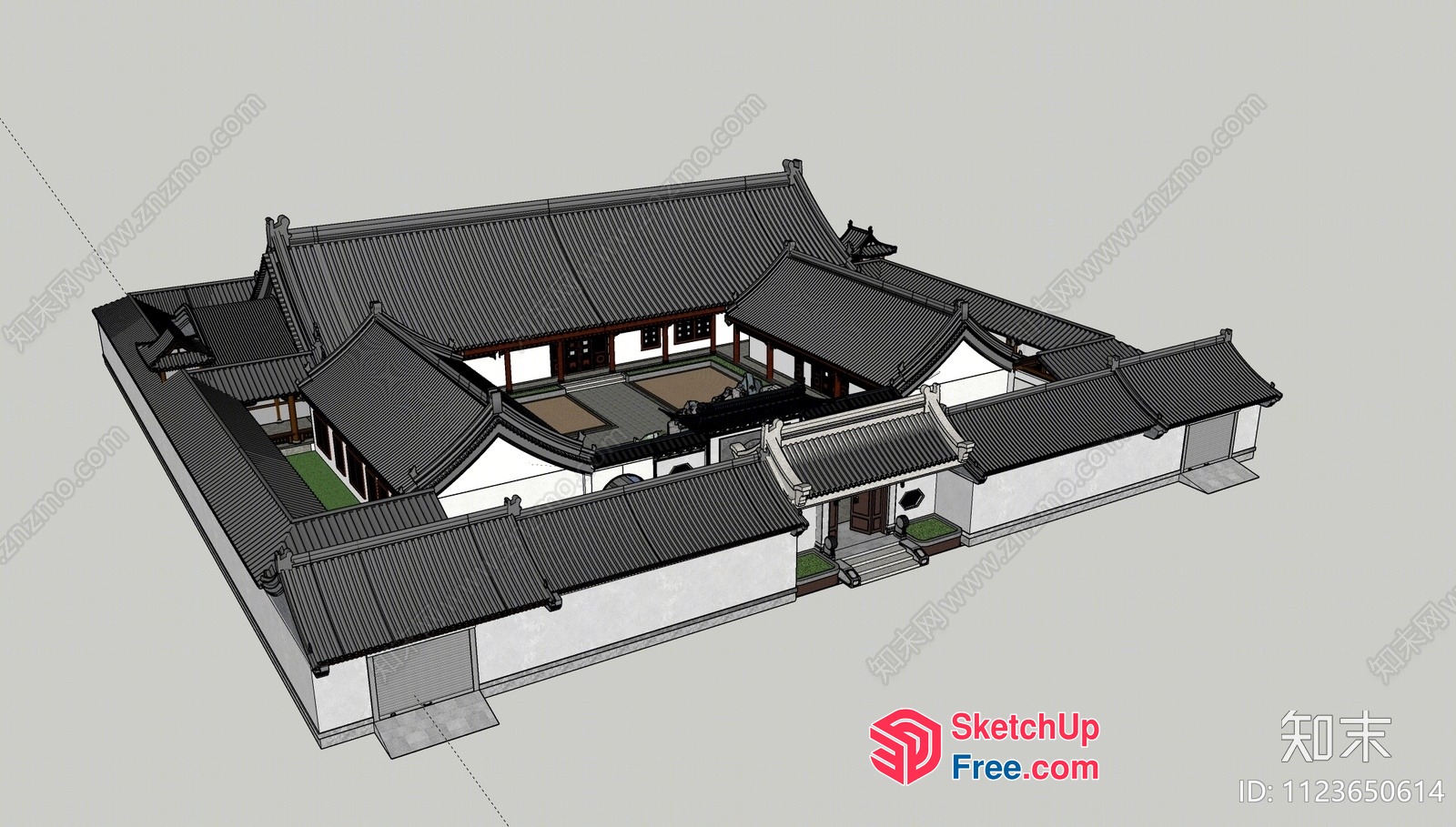 Traditional Chinese Architecture Design 3D SketchUp File