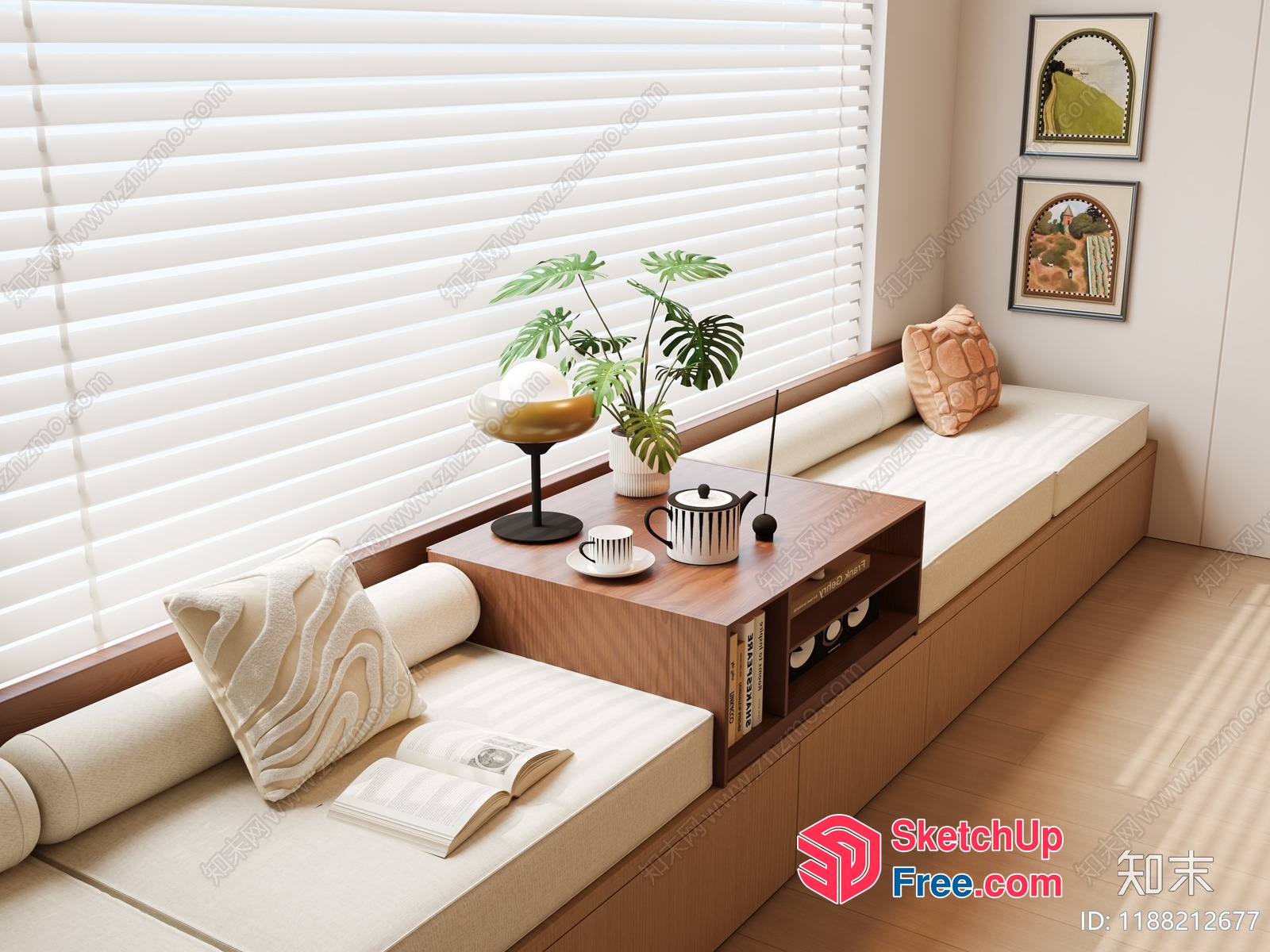 Cozy Reading Nook With Natural Light 3D SketchUp File