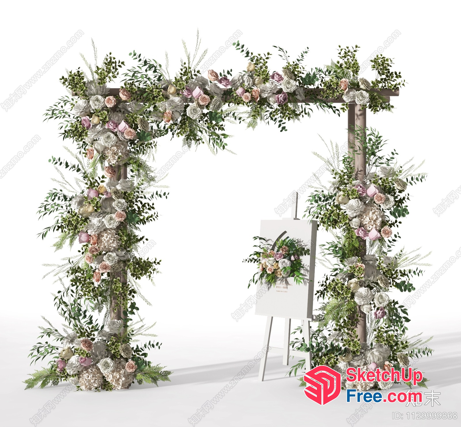 Elegant Floral Arrangement 3D SketchUp File