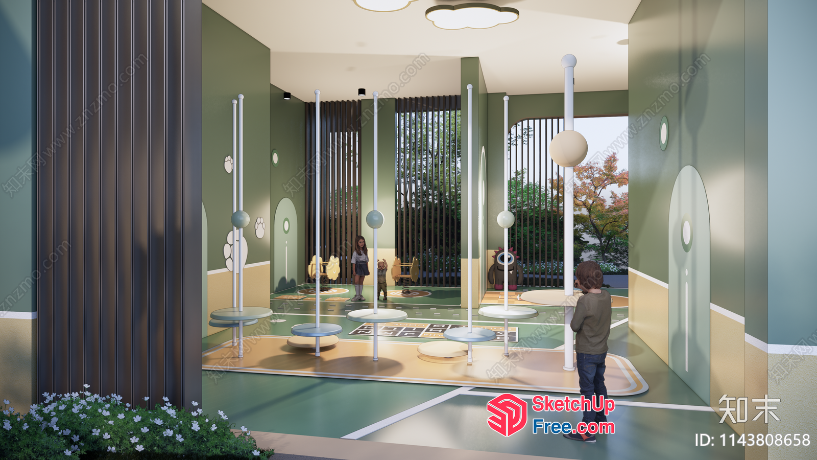 Children'S Play Area With Unique Decorative Elements 3D SketchUp File